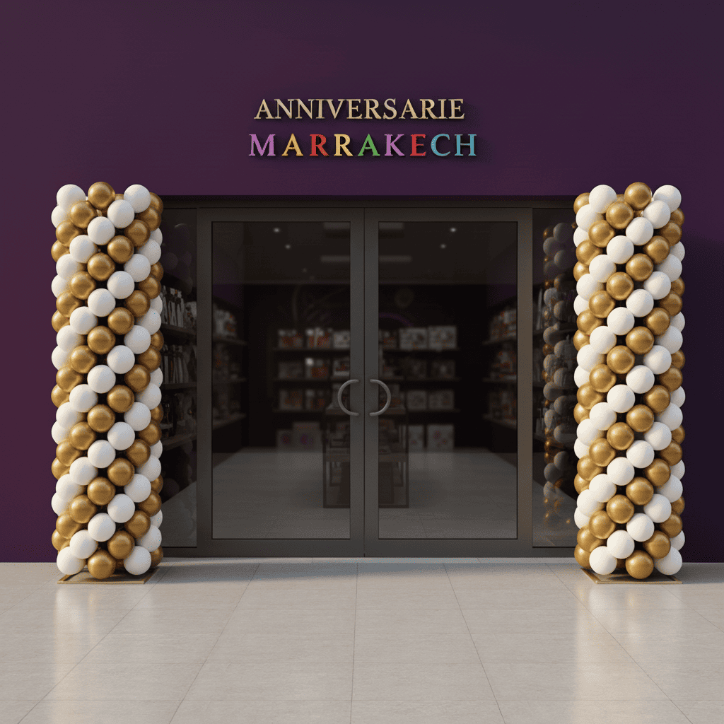 Tunnel D'Or Événementiel Ballons Luxe Marrakech